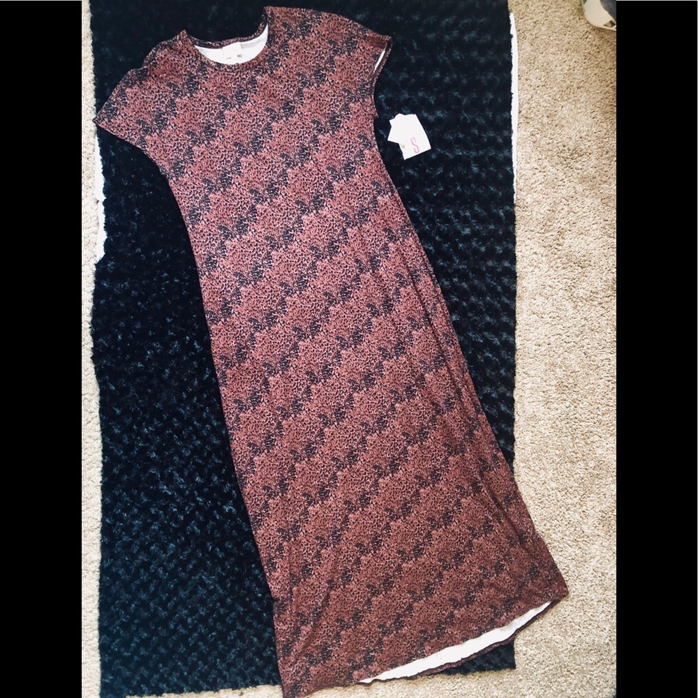 🐆 chocolate cheetah print -LuLaRoe Maria dress